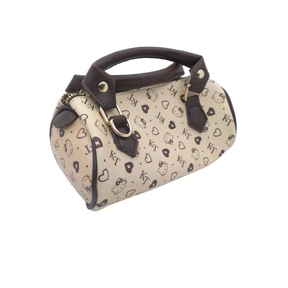 Hello Kitty Bag Y2k Retro Style Women  KT Print Cylinder Handbag 8.5" X 4" X 4" - Picture 7 of 10